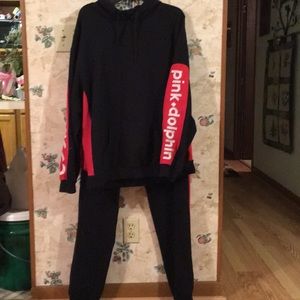 Pink dolphin hoodie/sweatpants xl see details